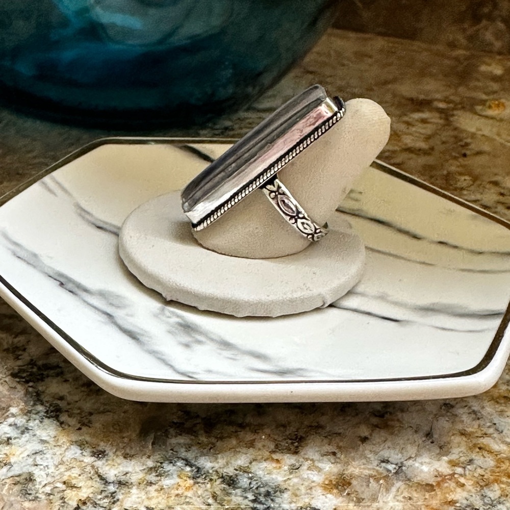 Silver Rainbow Gemstone Ring - Picture 3 of 9